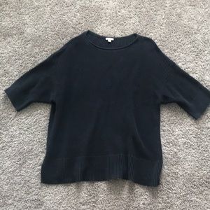 Black chunky knit sweater